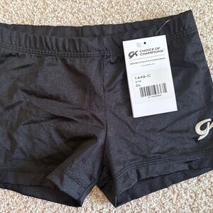 BNWT GK black Gymnastics Shorts Size Child Large (2 pair)